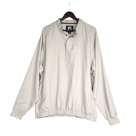 FootJoy Other - FootJoy Golf Windbreaker Pullover Jacket Men's XL Beige 1/4 Snap Windshirt